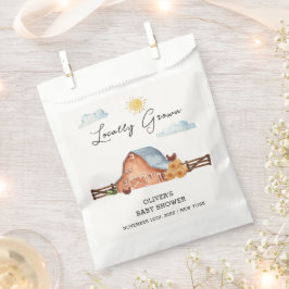 ニュートラルローカルグロウンファームバーンベビーシャワー フェイバーバッグ