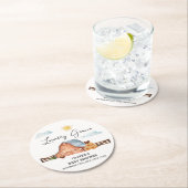 ニュートラルローカルグロウンファームバーンベビーシャワー ラウンドペーパーコースター (インサイチュ)