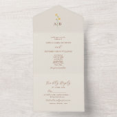 ニュートラルワイルドフラワー結婚ズ オールインワン招待状 (内側)