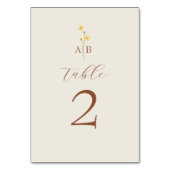 ニュートラルワイルドフラワー結婚ズ テーブルナンバー (裏面)
