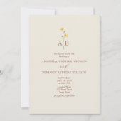 ニュートラルワイルドフラワー結婚式招待状 招待状 (正面)