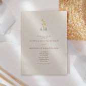 ニュートラルワイルドフラワー結婚式招待状 招待状