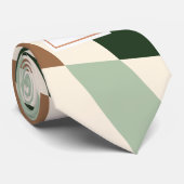 ニュートラルワープのチェッカーボードモノグラムタイ ネクタイ (ロール)