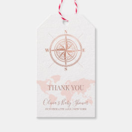 ニュートラルワールドマップトラベルアドベンチャーベビーシャワー ギフトタグ