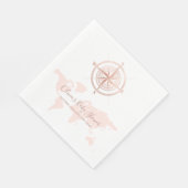 ニュートラルワールドマップトラベルアドベンチャーベビーシャワー スタンダードランチョンナプキン (角)