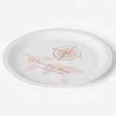 ニュートラルワールドマップトラベルアドベンチャーベビーシャワー ペーパープレート (アングル)