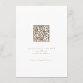 ニュートラルヴィンテージフレームエレガントなウェディング詳細 エンクロージャーカード (裏面)