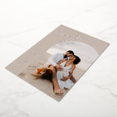 ニュートラル写真の日付カードをフォイルで保存 箔招待状 (回転した状態)