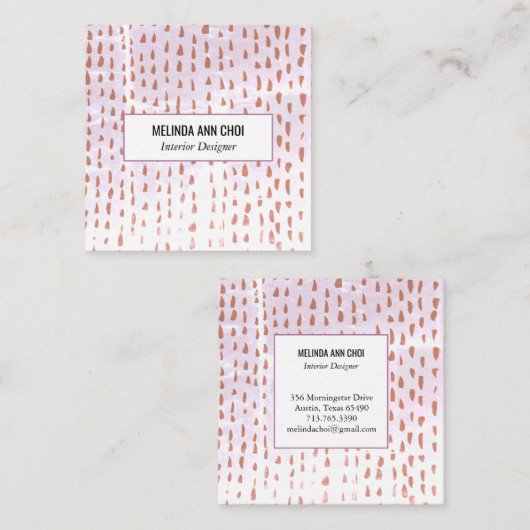 ニュートラル動揺してミニマル抽象芸術 スクエア名刺 (正面/裏面)