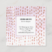 ニュートラル動揺してミニマル抽象芸術 スクエア名刺 (裏面)