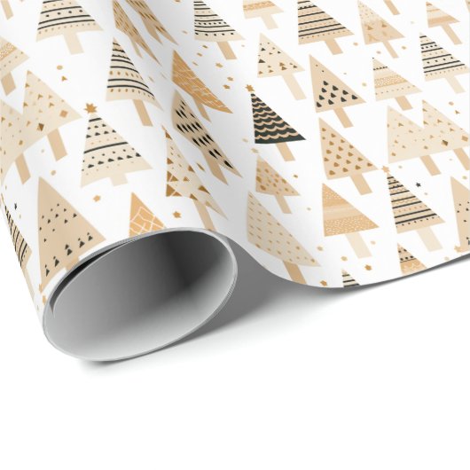 ニュートラル和紙テープクリスマスツリークリップアート ラッピングペーパー (ロールコーナー)