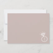 ニュートラル婚約リングや輪写真の保存日付 招待状 (裏面)