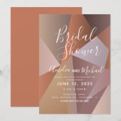 ニュートラル幾何学模様 グラデーション 結婚式前夜のパーティー 招待状 (正面/裏面)