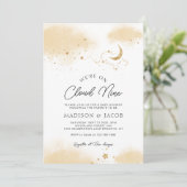 ニュートラル我々はクラウド9ベビーシャワー招待状 招待状 (スタンド正面)