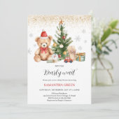 ニュートラル我々はクリスマスの赤ちゃんシャワーを待つことができる 招待状 (スタンド正面)