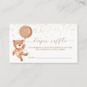 ニュートラル我々はbearly待つことができるおむつラッフルチケット エンクロージャーカード (正面)