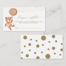 ニュートラル我々はbearly待つことができるおむつラッフルチケット エンクロージャーカード