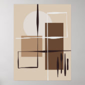 ニュートラル抽象芸術シェイプウォールアート ポスター (正面)