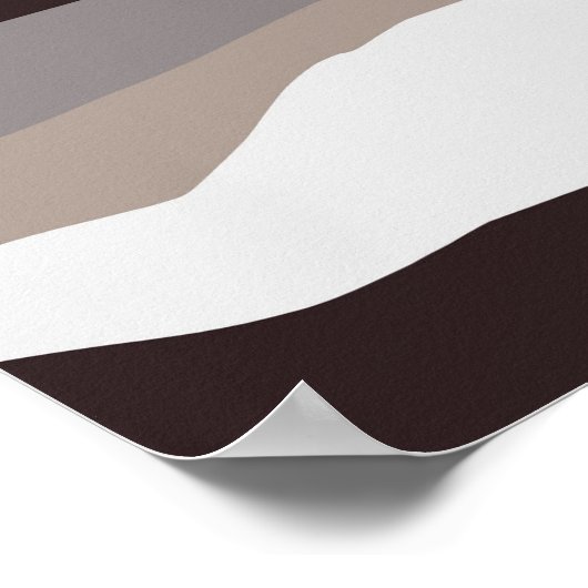 ニュートラル抽象芸術マウンテンアンドリバーウォールアート ポスター (角)