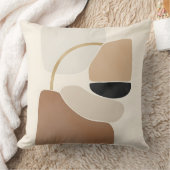 ニュートラル抽象芸術図形 | ミニマルモダンファインアート クッション (ブランケット)