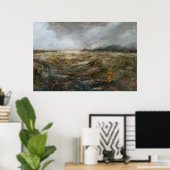 ニュートラル抽象芸術景観印象派アート ポスター (ホームオフィス)