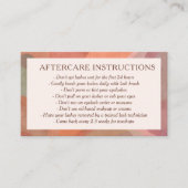 ニュートラル抽象芸術水色アフターモダンケア 名刺 (正面)