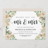 ニュートラル春の結婚式リハーサルディナー招待状 招待状 (正面/裏面)