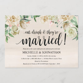 ニュートラル春ポ結婚ストズブランチ招待状カード 招待状