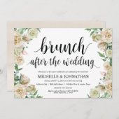 ニュートラル春結婚ポストズブランチ招待状カード 招待状 (正面/裏面)