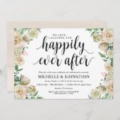 ニュートラル春結婚ポストズブランチ招待状カード 招待状 (正面/裏面)