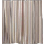 ニュートラル暖かいストライプ シャワーカーテン (正面)