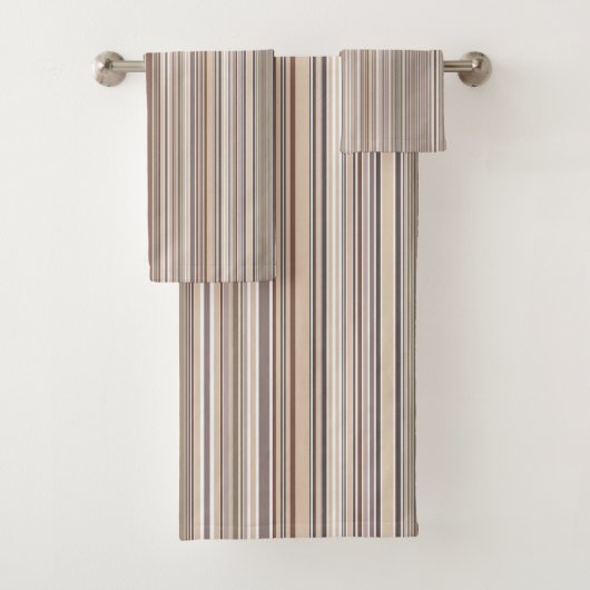 ニュートラル暖かいストライプ バスタオルセット (インサイチュ)