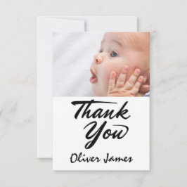ニュートラル白い赤ちゃん感謝していシャワーあなたが写真 サンキューカード