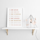 ニュートラル私は女の子のためにやさしい肯定 ポスター