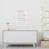 ニュートラル私は女の子のためにやさしい肯定 ポスター