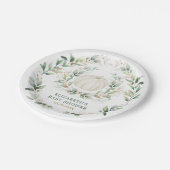 ニュートラル秋パンプキングリーンリー金ゴールドベイビーシャワー ペーパープレート (アングル)