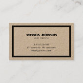 ニュートラル素朴およびブラッククリーンシンプルカジュアル 名刺 (裏面)