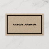 ニュートラル素朴およびブラッククリーンシンプルカジュアル 名刺 (正面)