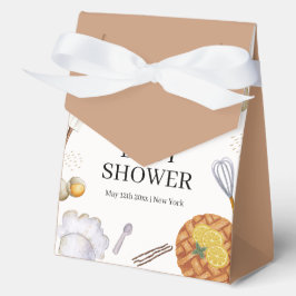 ニュートラル素朴かわいこちゃんベーキングパイベイビーシャワー フェイバーボックス