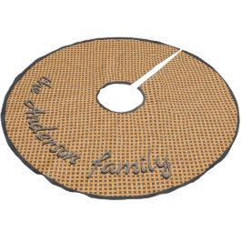 ニュートラル素朴ウィッカーイエローとカスタム文字 ブラッシュドポリエステルツリースカート