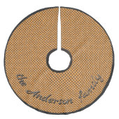 ニュートラル素朴ウィッカーイエローとカスタム文字 ブラッシュドポリエステルツリースカート (正面)