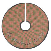 ニュートラル素朴ウィッカーオレンジとカスタム文字 ブラッシュドポリエステルツリースカート (正面)