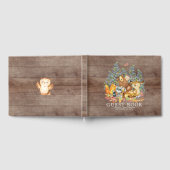 ニュートラル素朴ウッドランドベビーシャワーゲストブック ゲストブック (全面)