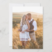 ニュートラル素朴トウィーンバーラップエコボホフォト結婚ズ 招待状 (裏面)