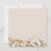 ニュートラル素朴ブラウンフローラブリデスメイド昼食会 招待状 (裏面)