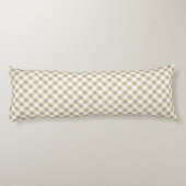 ニュートラル素朴ベージュギンガムプレイド ボディピロー (裏面)