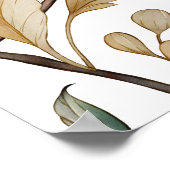 ニュートラル素朴ボタニカルエレガントな結婚式 ポスター (角)