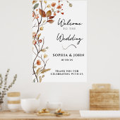 ニュートラル素朴ボタニカルエレガントな結婚式 ポスター (キッチン)