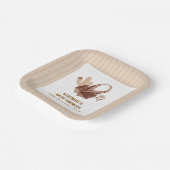 ニュートラル素朴ボホサボス女性のカーボーイベビーシャワー ペーパープレート (傾斜あり)