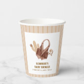 ニュートラル素朴ボホサボス女性のカーボーイベビーシャワー 紙コップ (裏面)